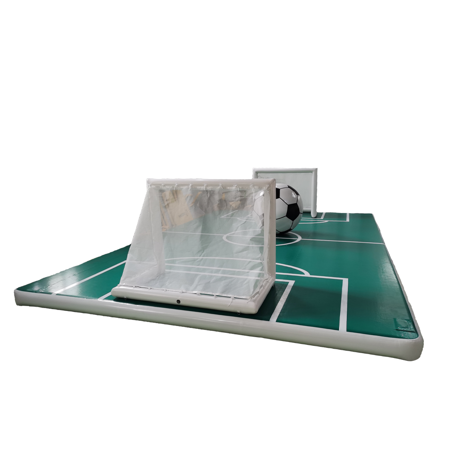 Lacquered inflatable football pitch