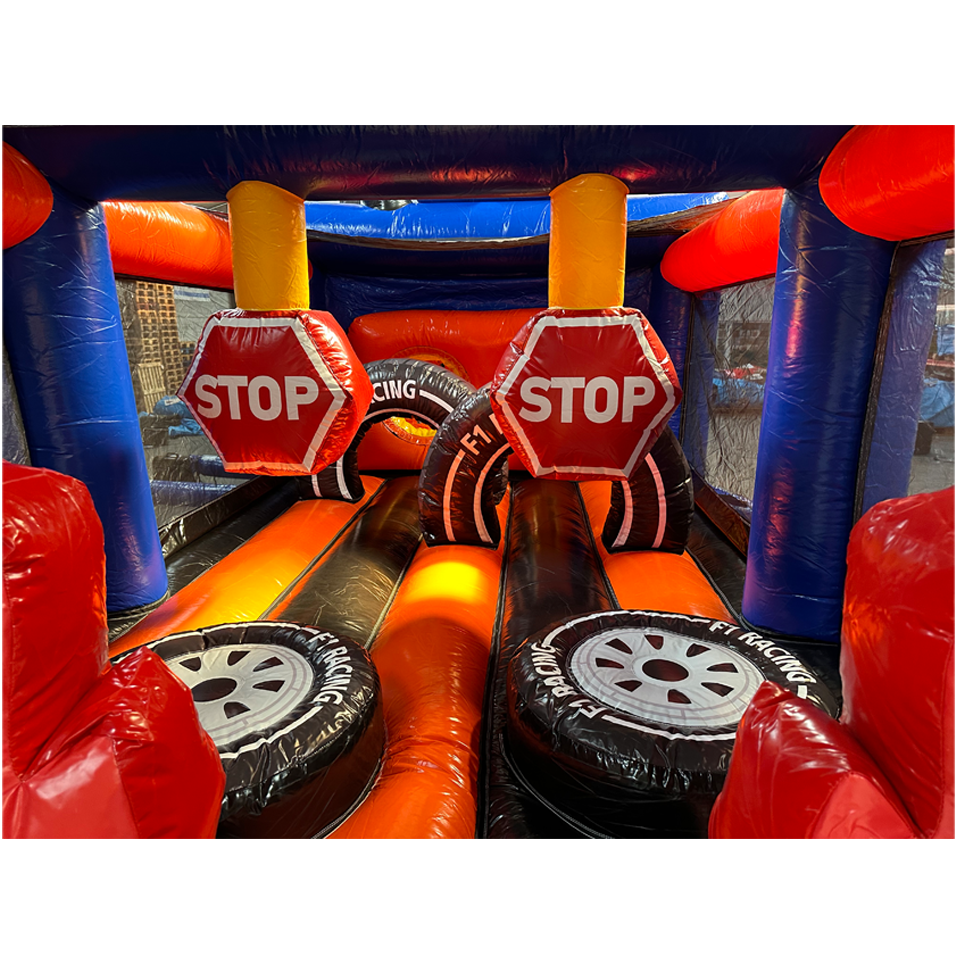 2 Partie Course D'obstacles Formula 1 Orange