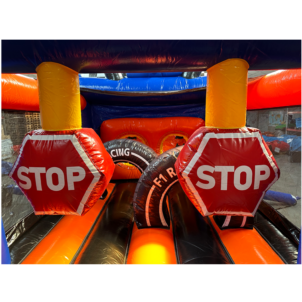 2 Partie Course D'obstacles Formula 1 Orange