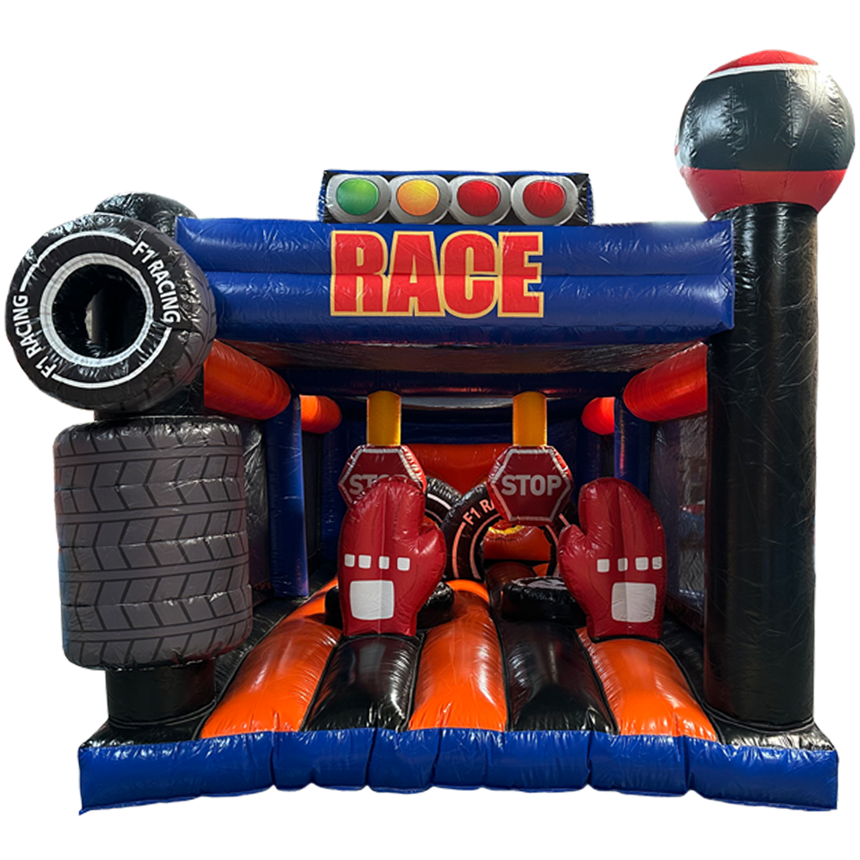 2 Partie Course D'obstacles Formula 1 Orange