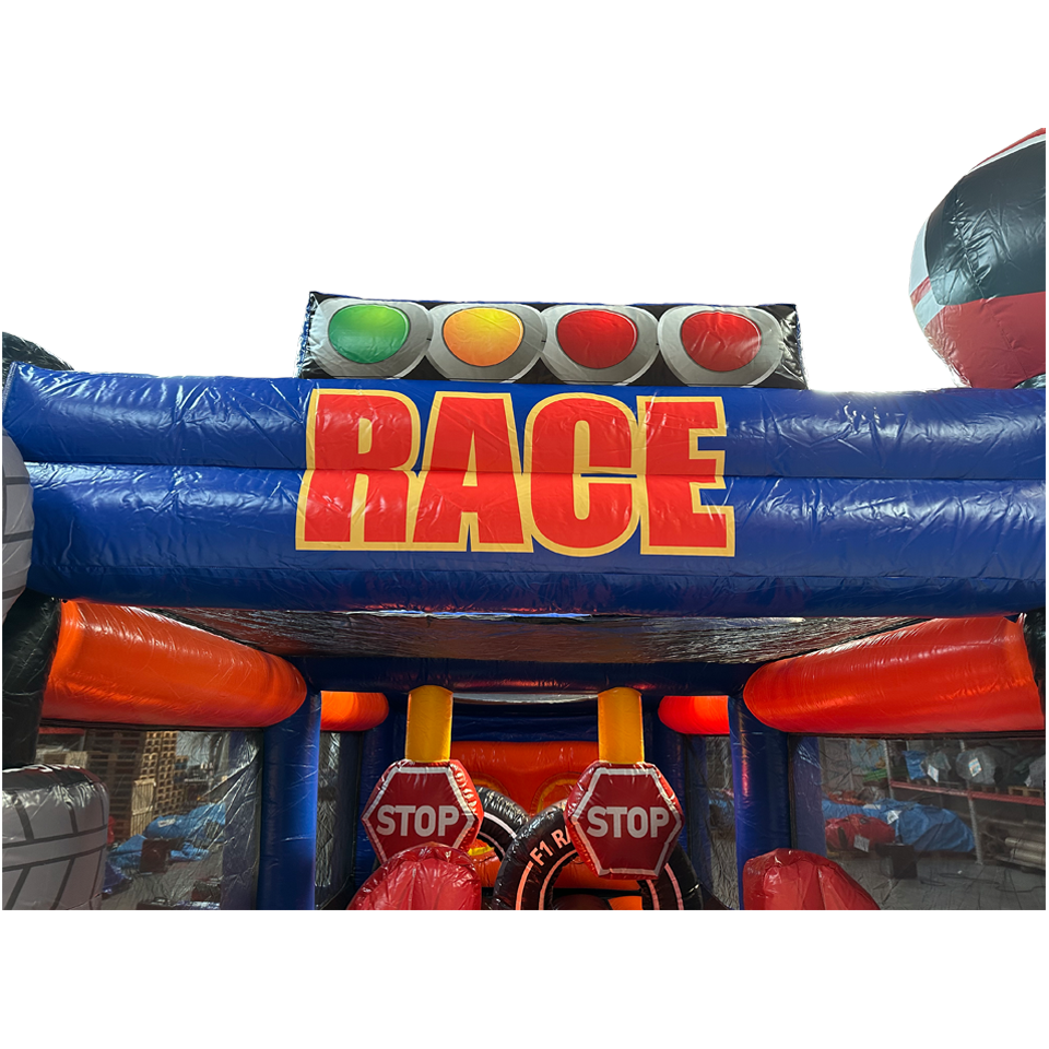 2 Partie Course D'obstacles Formula 1 Orange