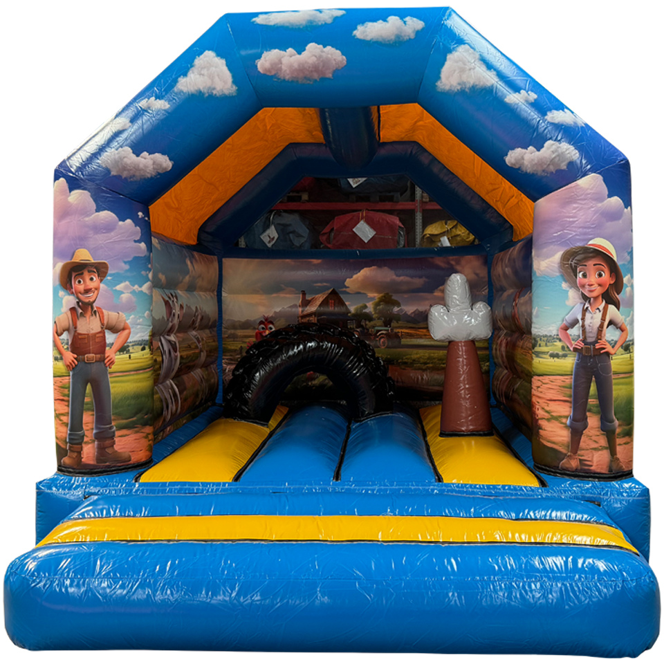 Aframe ferme gonflable avec obstacles