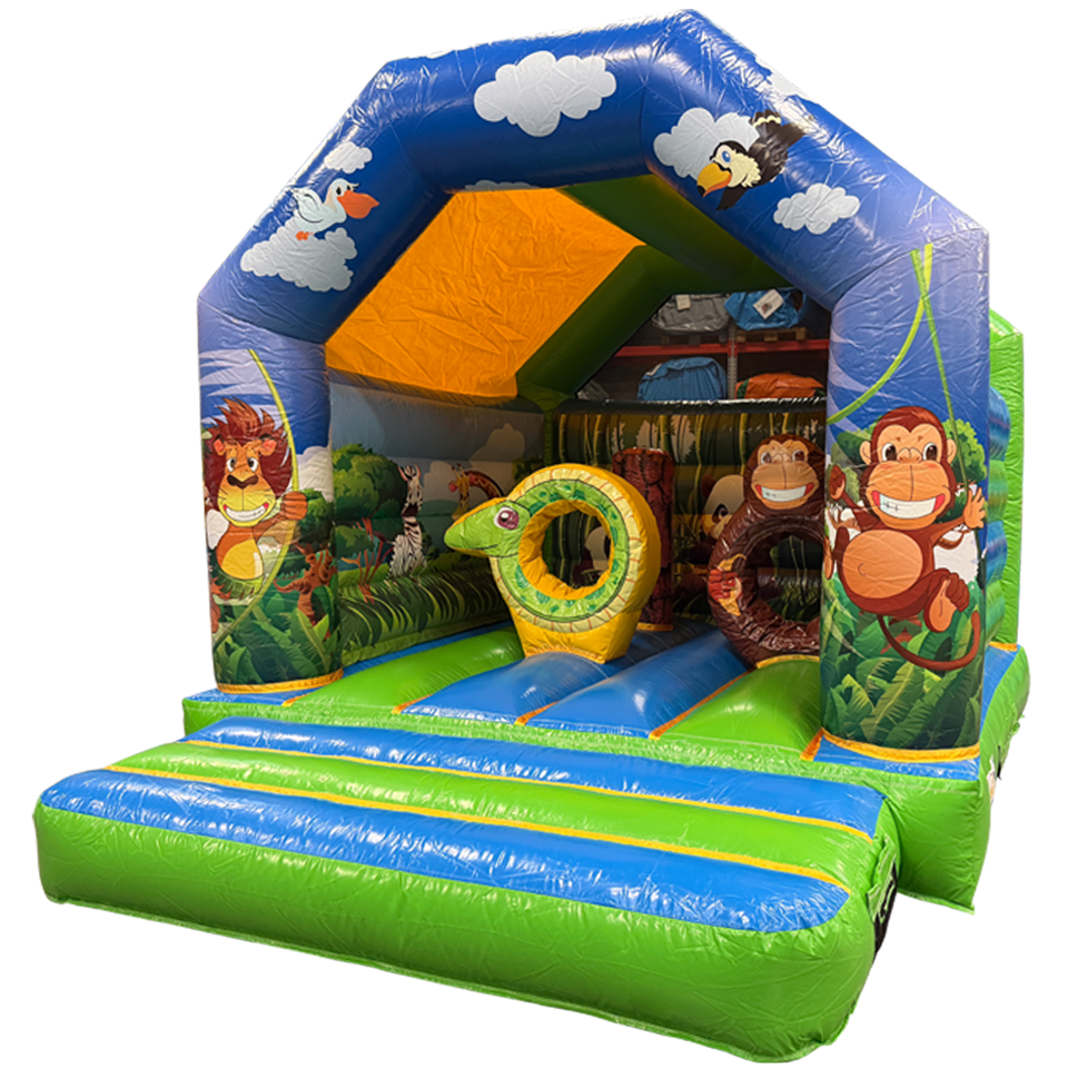 Hüpfburg Aframe Midi Dschungel mit Hindernissen