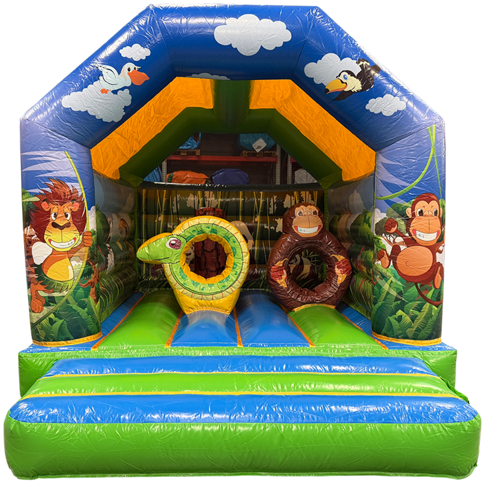 Hüpfburg Aframe Midi Dschungel mit Hindernissen