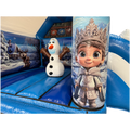 Hüpfburg Aframe Midi Schloss der Schneeprinzessin mit Hindernissen und Rutsche