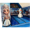 Hüpfburg Aframe Midi Schloss der Schneeprinzessin mit Hindernissen und Rutsche