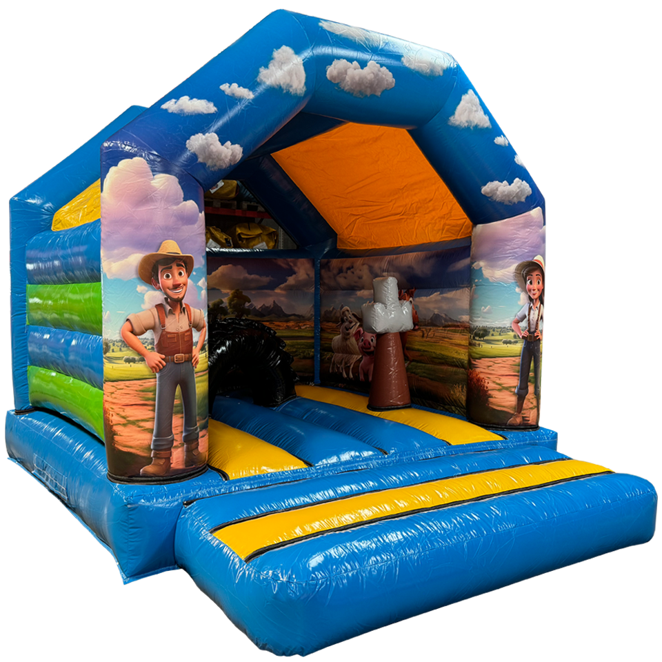 Aframe ferme gonflable avec obstacles