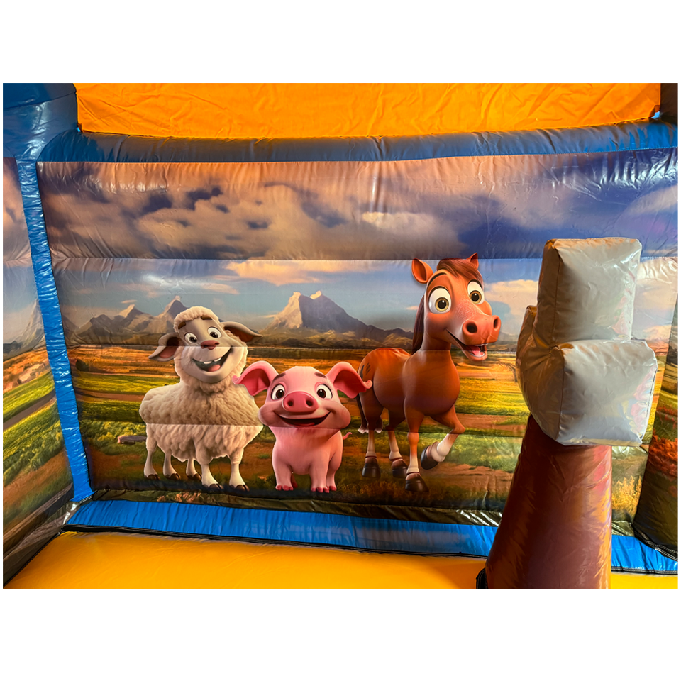 Aframe ferme gonflable avec obstacles