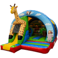 Hüpfburg Arch Midi 3D Giraffe mit Hindernissen und Rutsche