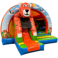Hüpfburg Arch Midi 3D Tiger mit Hindernissen und Rutsche