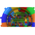 Hüpfburg Arch Mini 3D Farbige Blöcke