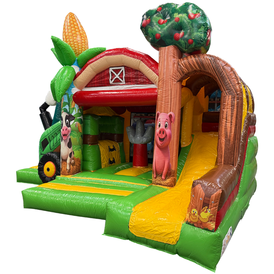 Bouncy Castle with 2 Slides 3D Farm