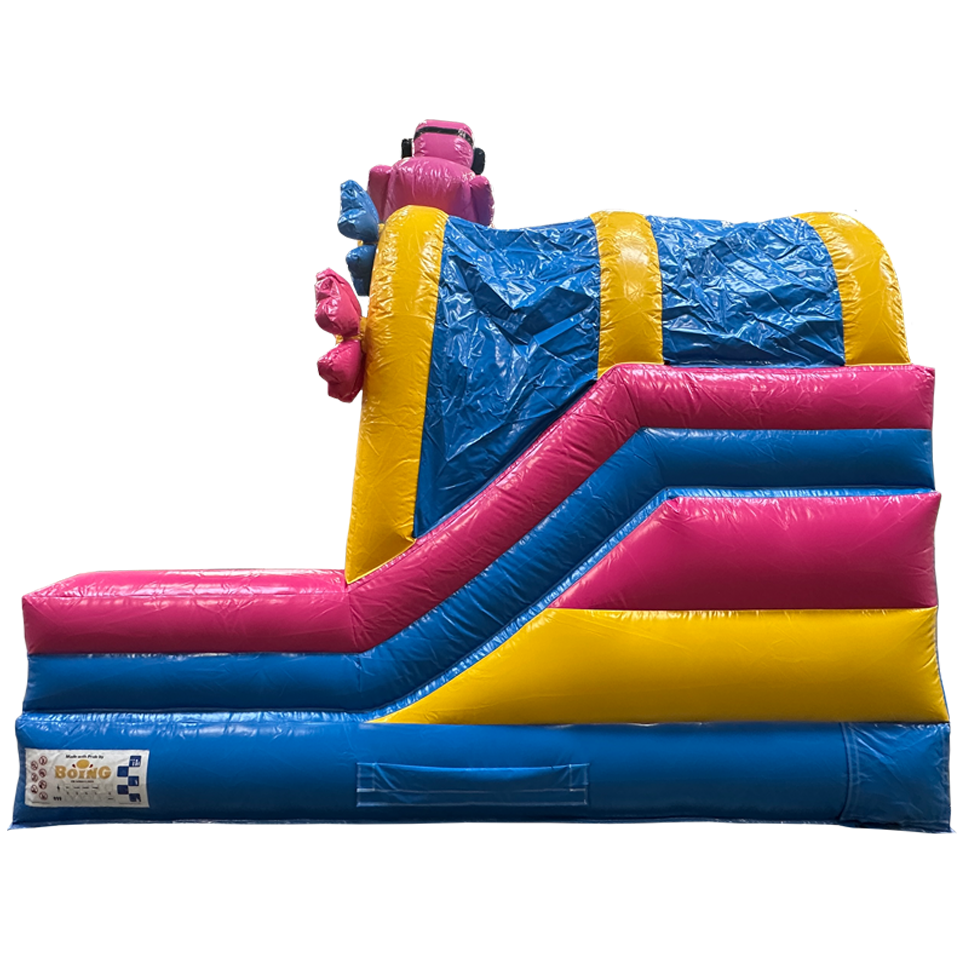 Bouncy Castle with 2 Slides 3D Flamingo