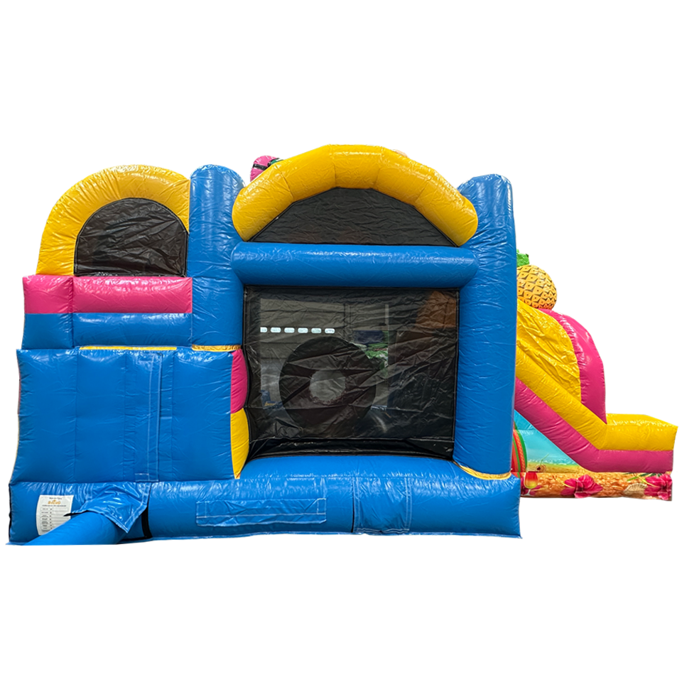 Bouncy Castle with 2 Slides 3D Flamingo