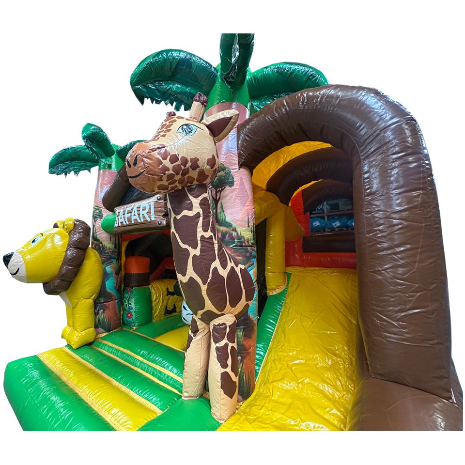 Bouncy Castle with 2 Slides 3D Safari