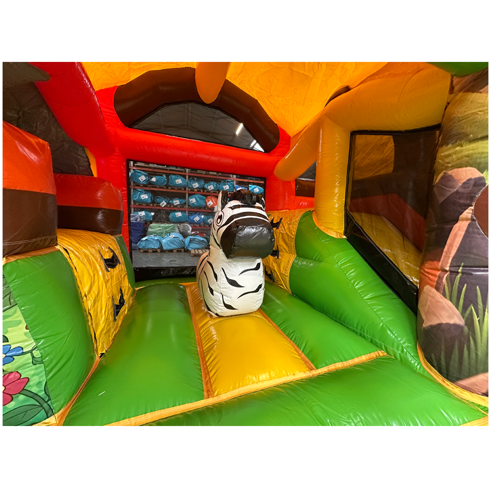 Bouncy Castle with 2 Slides 3D Safari