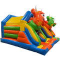 Hüpfburg Combo Midi 2 Rutschen Cookie Monster ohne Schwimmbad