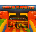 Hüpfburg Combo Midi 2 Rutschen Cookie Monster ohne Schwimmbad