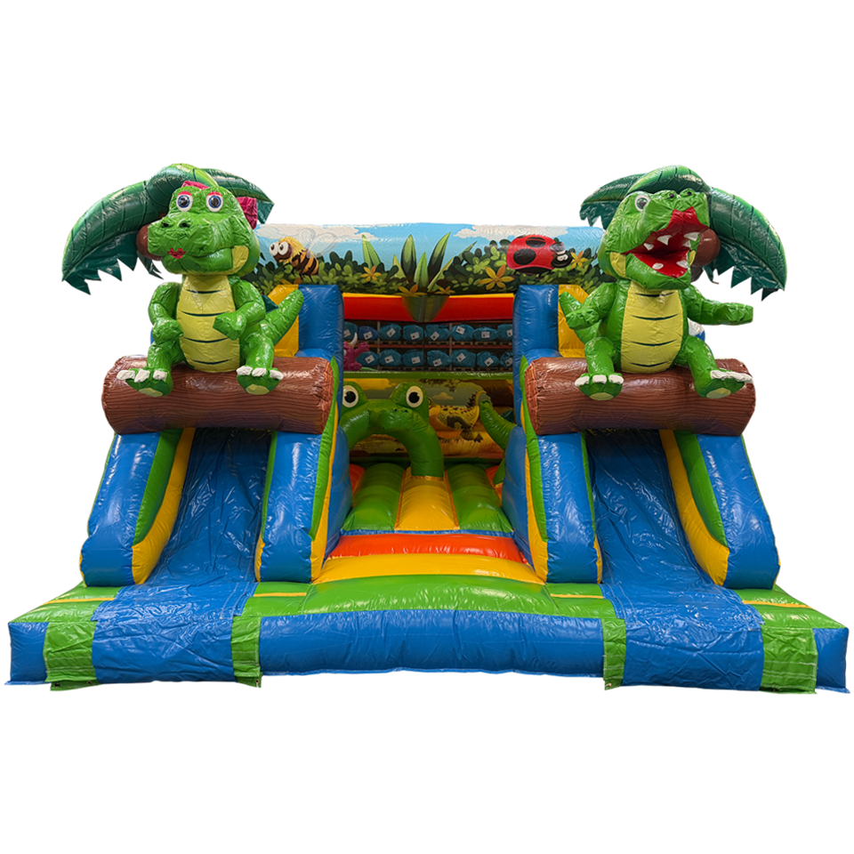 Combo Midi 2 Slides Crocodile Inflatable