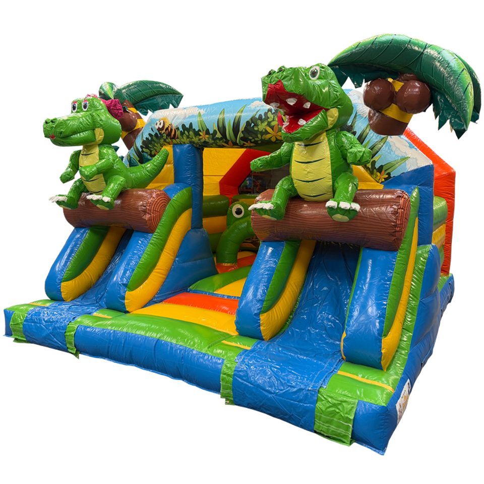 Combo Midi 2 Slides Crocodile Inflatable