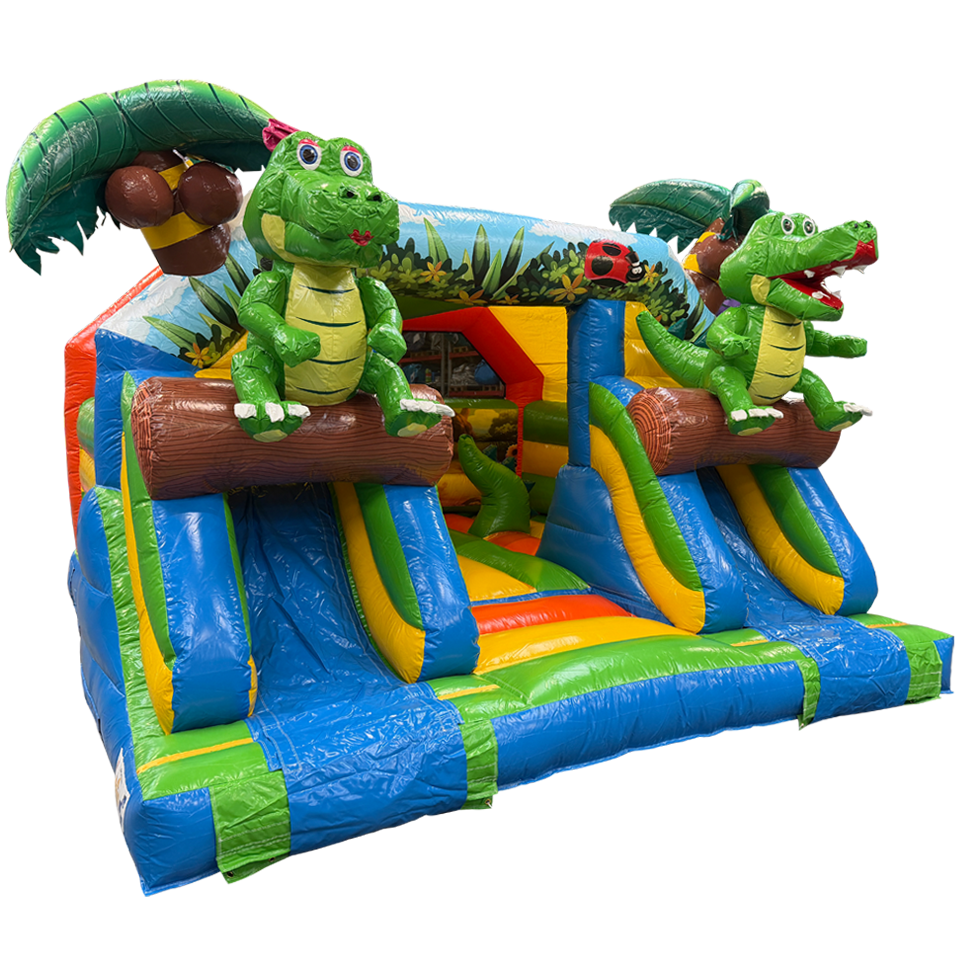 Combo Midi 2 Slides Crocodile Inflatable