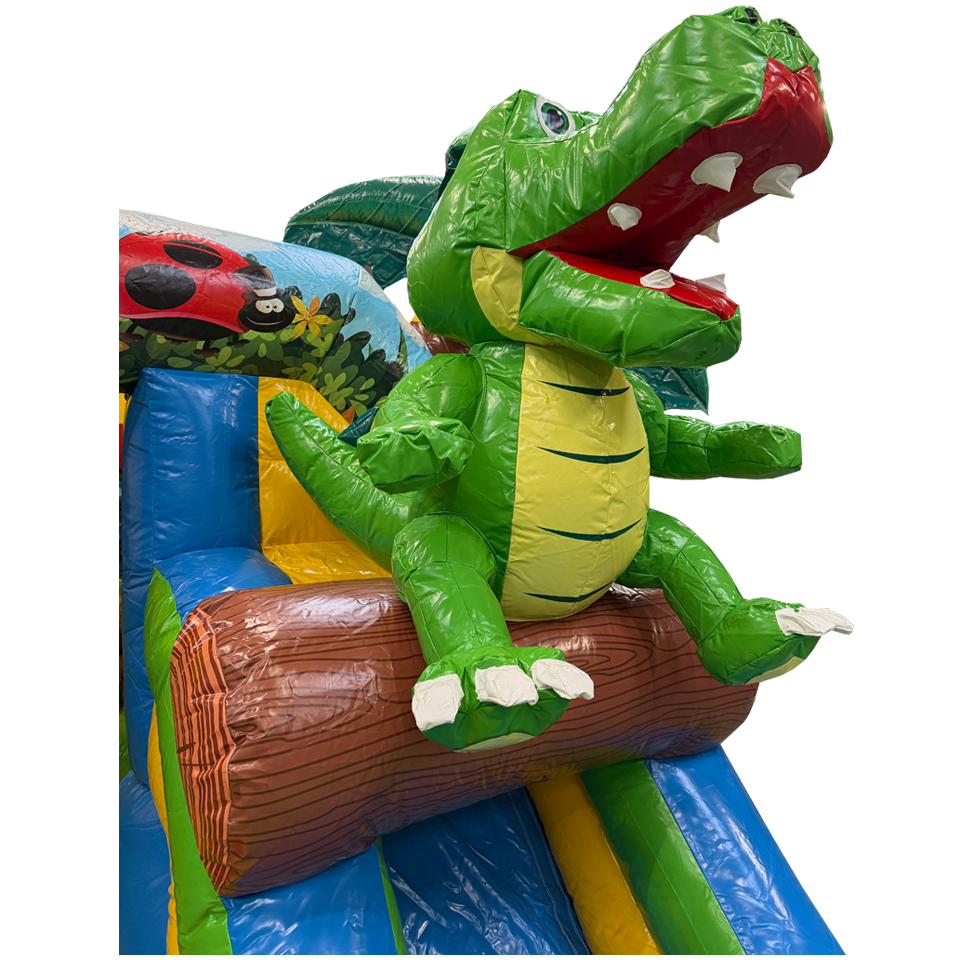 Combo Midi 2 Slides Crocodile Inflatable