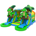 Hüpfburg Combo Midi 2 Rutschen Krokodil