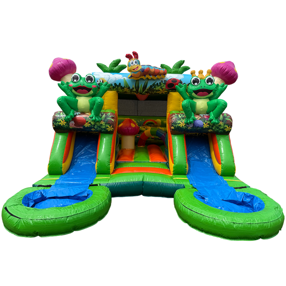 Combo Midi 2 Slides Frog Inflatable