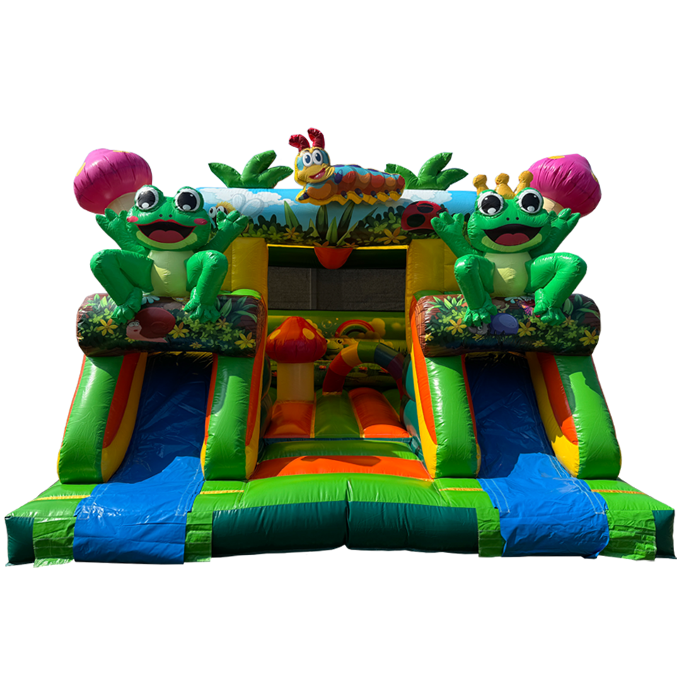 Combo Midi 2 Slides Frog Inflatable