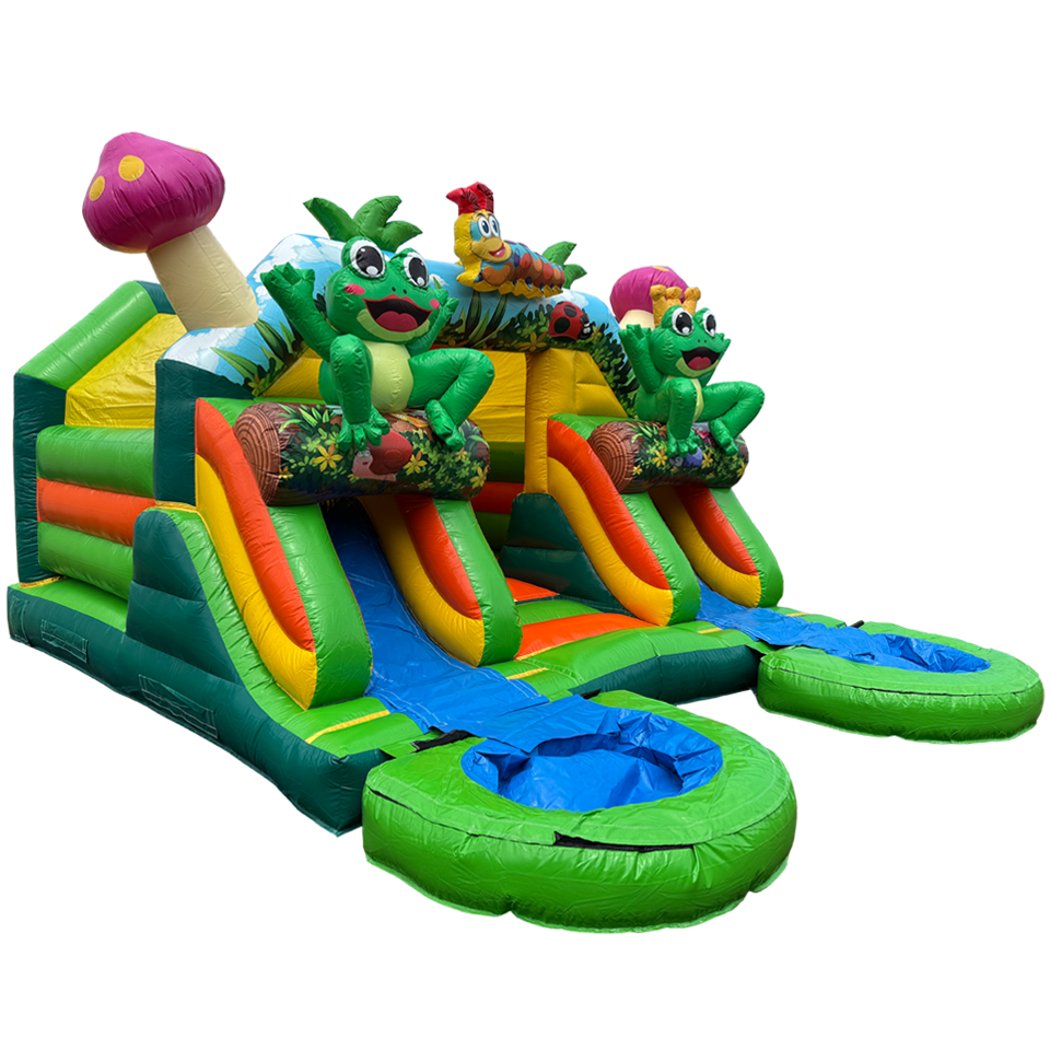 Combo Midi 2 Slides Frog Inflatable