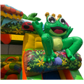 Hüpfburg Combo Midi 2 Rutschen Frosch