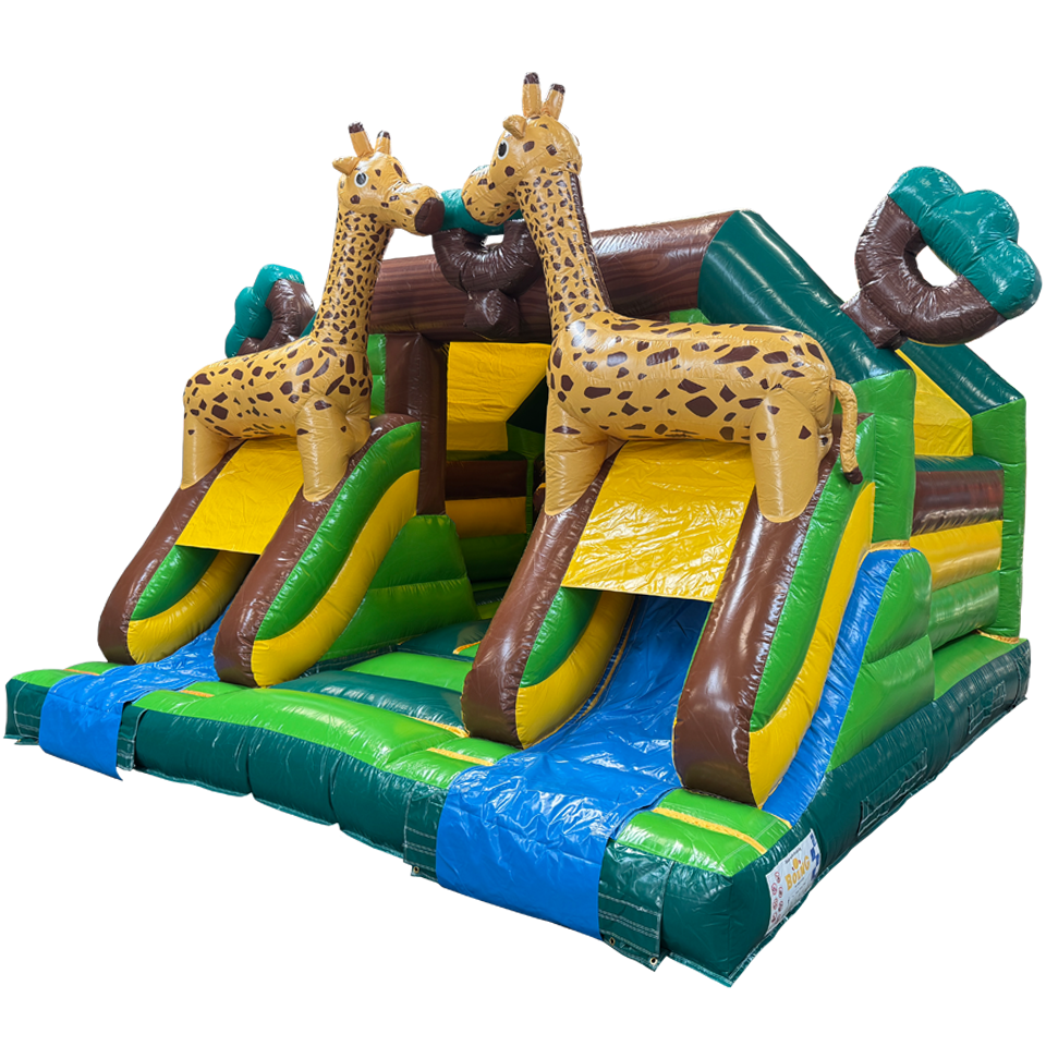 Combo Midi 2 Slides Giraffe Inflatable