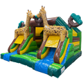 Hüpfburg Combo Midi 2 Rutschen Giraffe