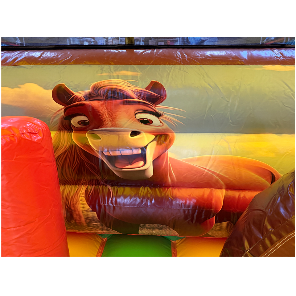 Combo Midi 2 Slides Horses Inflatable