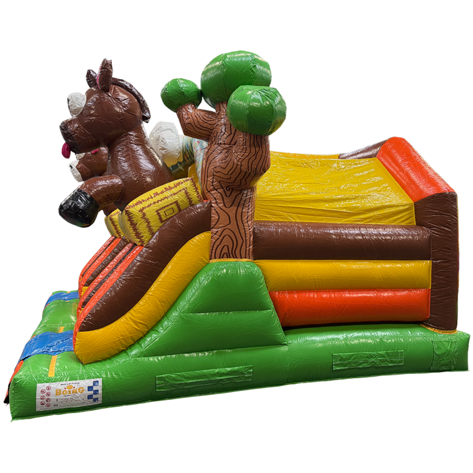 Combo Midi 2 Slides Horses Inflatable