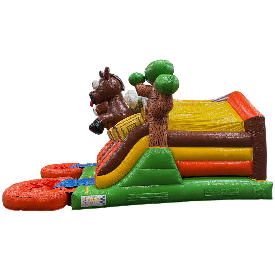 Combo Midi 2 Slides Horses Inflatable