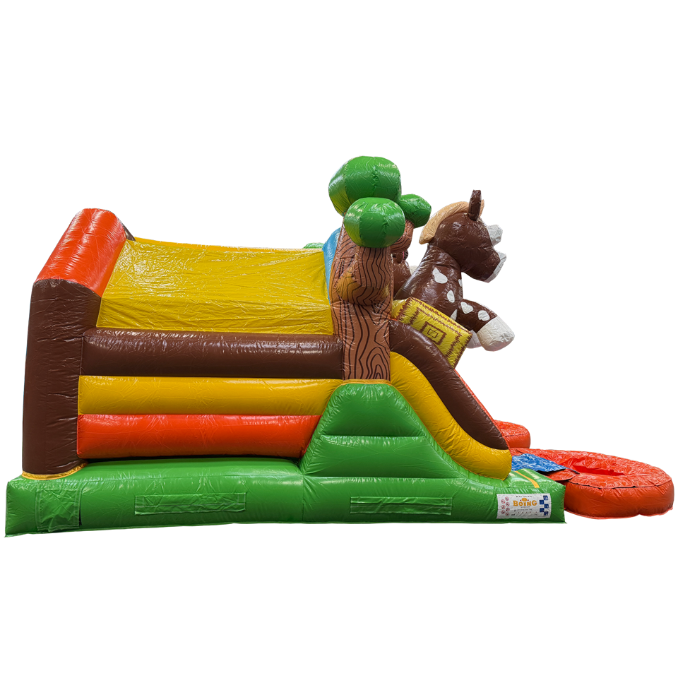 Combo Midi 2 Slides Horses Inflatable