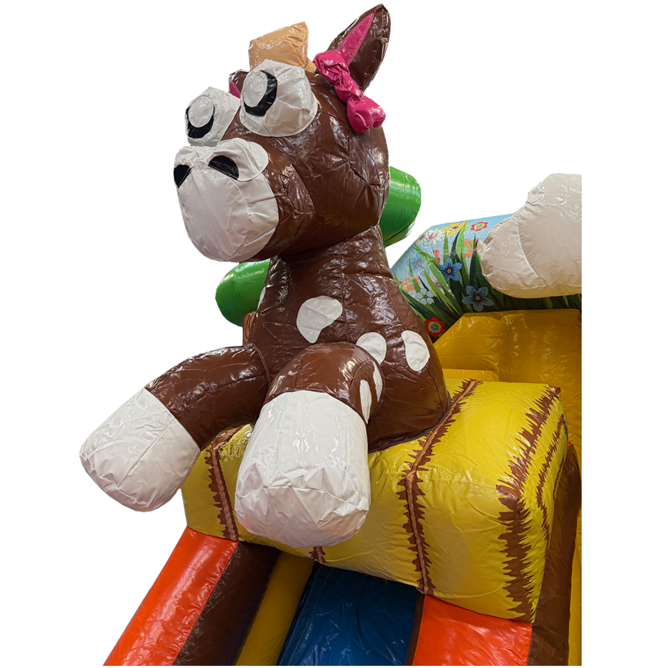 Combo Midi 2 Slides Horses Inflatable