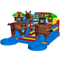 Hüpfburg Combo Midi 2 Rutschen Piratenboot