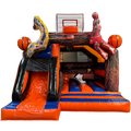 Hüpfburg Combo Midi 3D Basketball mit Hindernissen und Rutsche