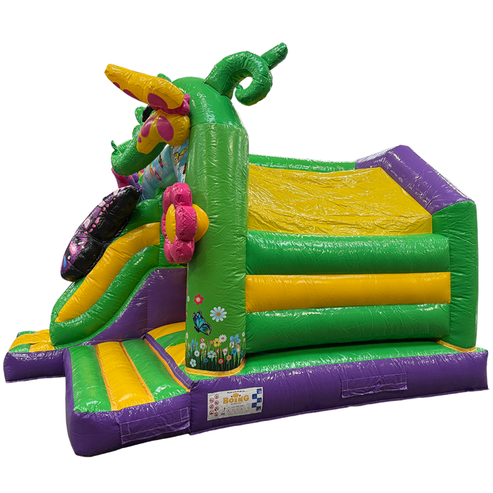Château Gonflable Combo Midi 3D Papillon avec Obstacle