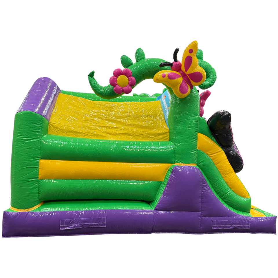 Château Gonflable Combo Midi 3D Papillon avec Obstacle