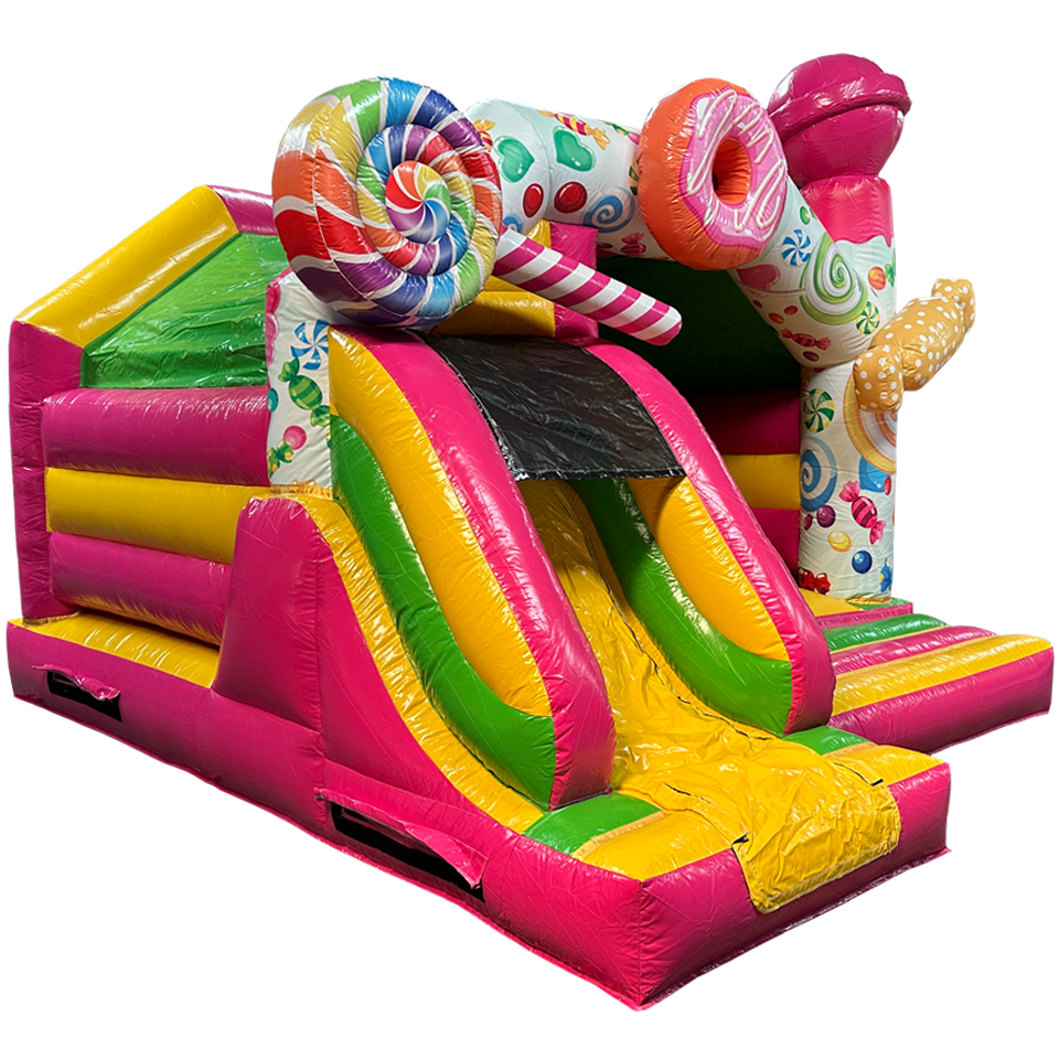 Midi 3D Snoep Met Obstakels Springkasteel