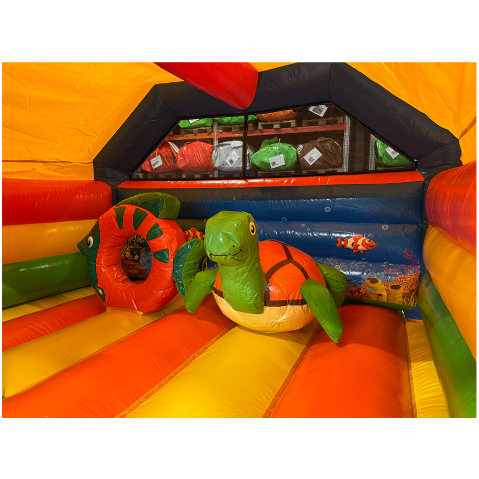 Kombination MIDI 3D Clownfisch Hüpfburg mit Hindernissen