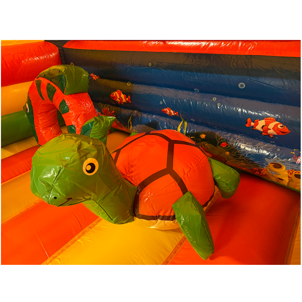 Kombination MIDI 3D Clownfisch Hüpfburg mit Hindernissen