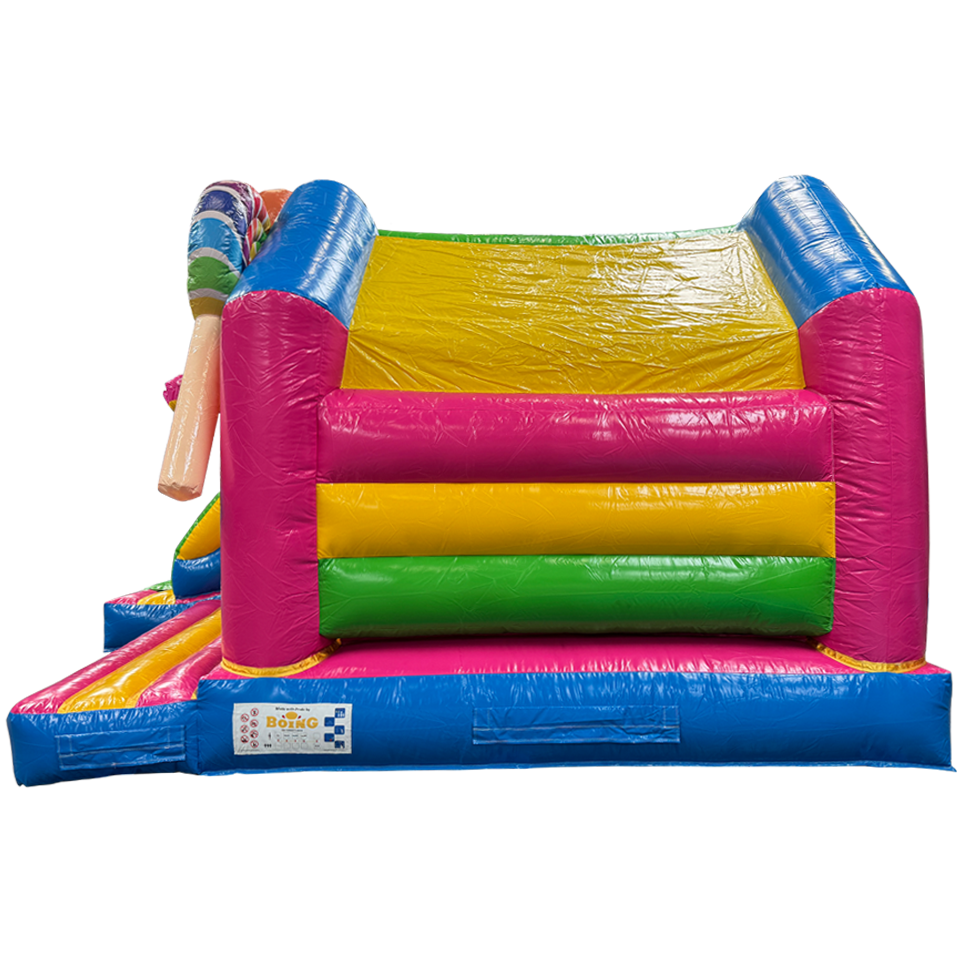 Combo Midi 3D Cookie Monster Fuchsia Inflatable With Obstacles