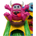 Hüpfburg Combo Midi 3D Cookie Monster mit Hindernissen und Rutsche