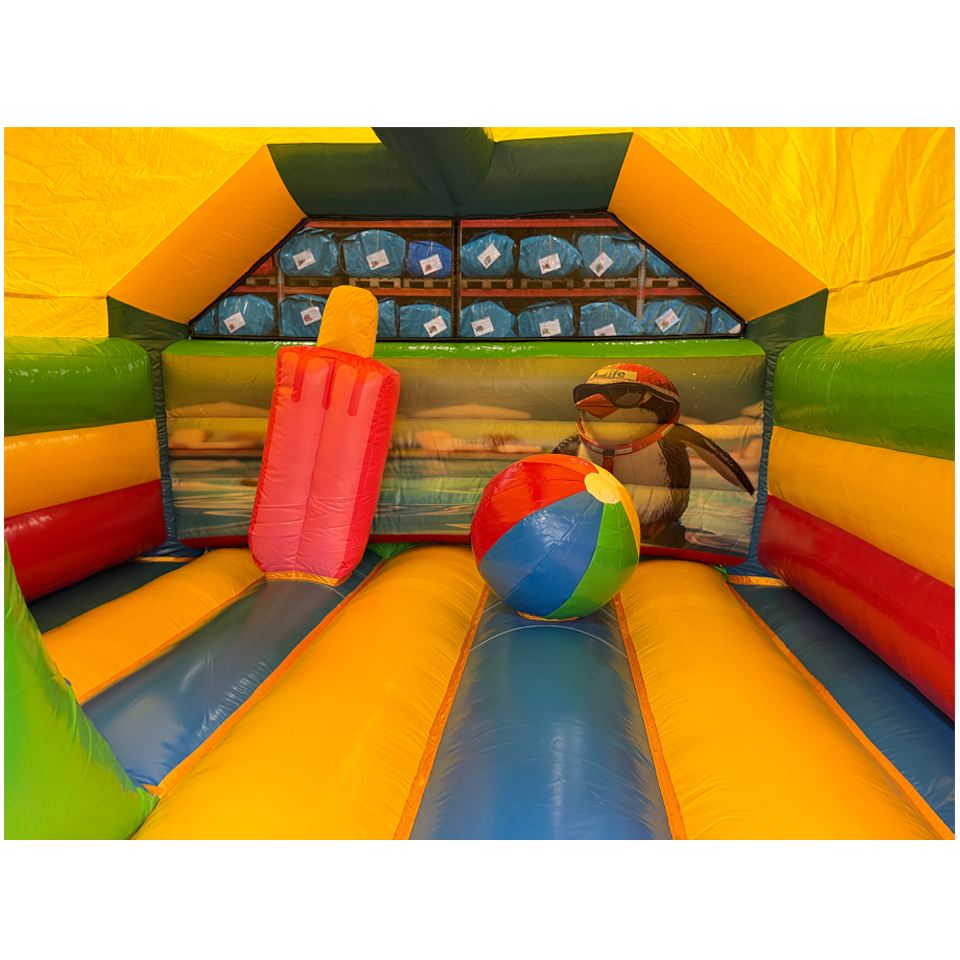 Combo Midi 3D Crazy Penguin Inflatable With Obstacle