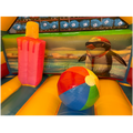 Hüpfburg Combo Midi 3D Verrückter Pinguin mit Hindernissen und Rutsche