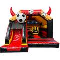 Hüpfburg Combo Midi 3D Fußball mit Hindernissen und Rutsche